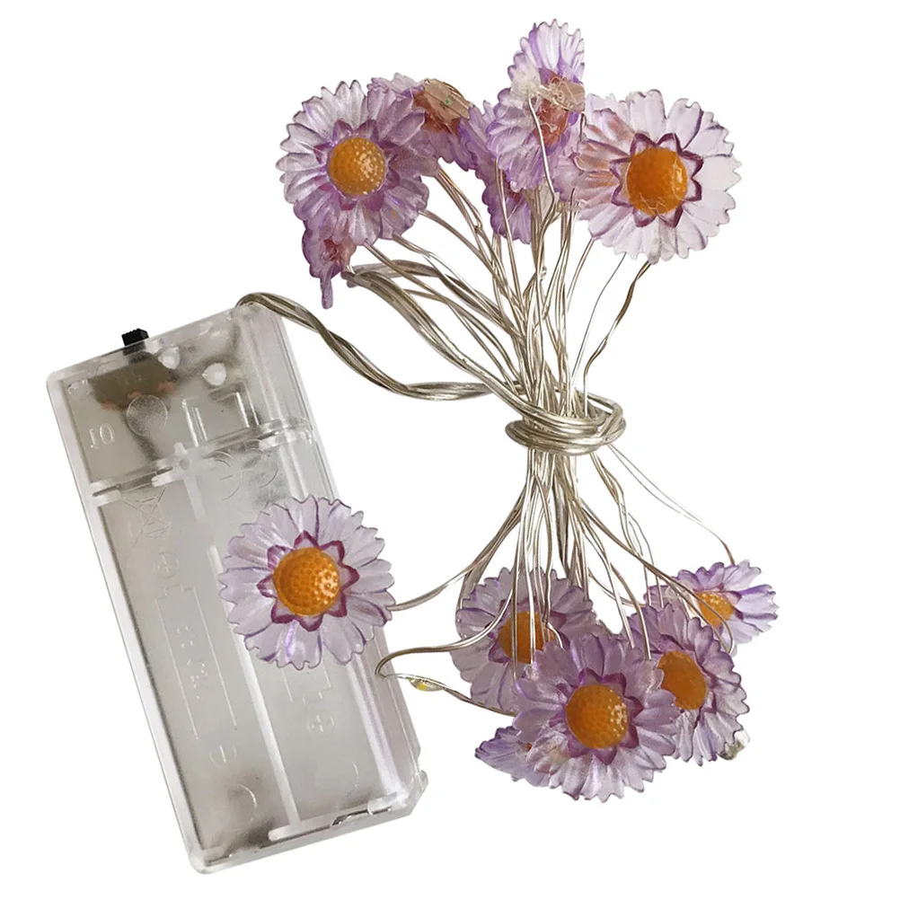 1 قطعة عيد الميلاد ديزي معلقة LED سلسلة أضواء 20 المصابيح آمنة خفيفة الوزن الديكور للمنزل حديقة حفلة أضواء ليلية عيد الميلاد #6