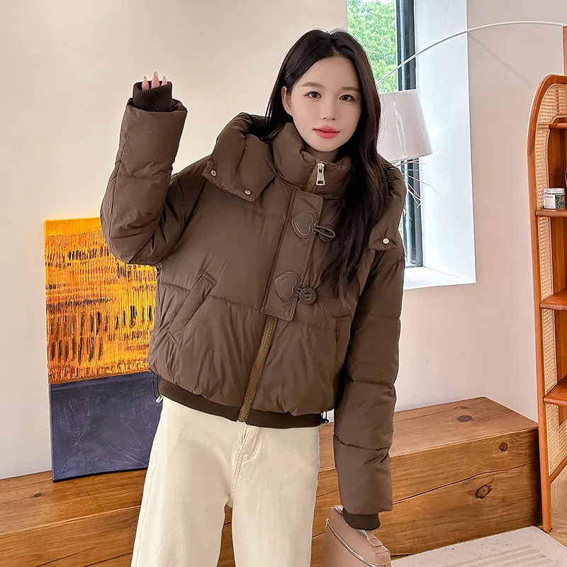 2024 novo inverno jaqueta feminina parkas casaco grosso quente algodão acolchoado casaco feminino inverno outwear solto curto para baixo jaqueta de algodão topos