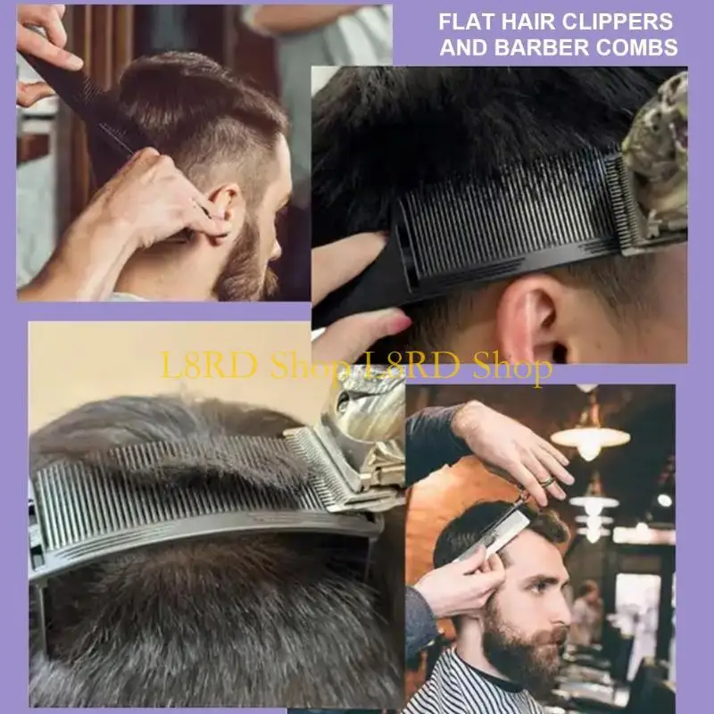 L8RD 2x/Set Hair Cutting Positioning Comb Set Hairdressing Comb Barbers Combs Curved Positioning Combs for Various Hairstyles