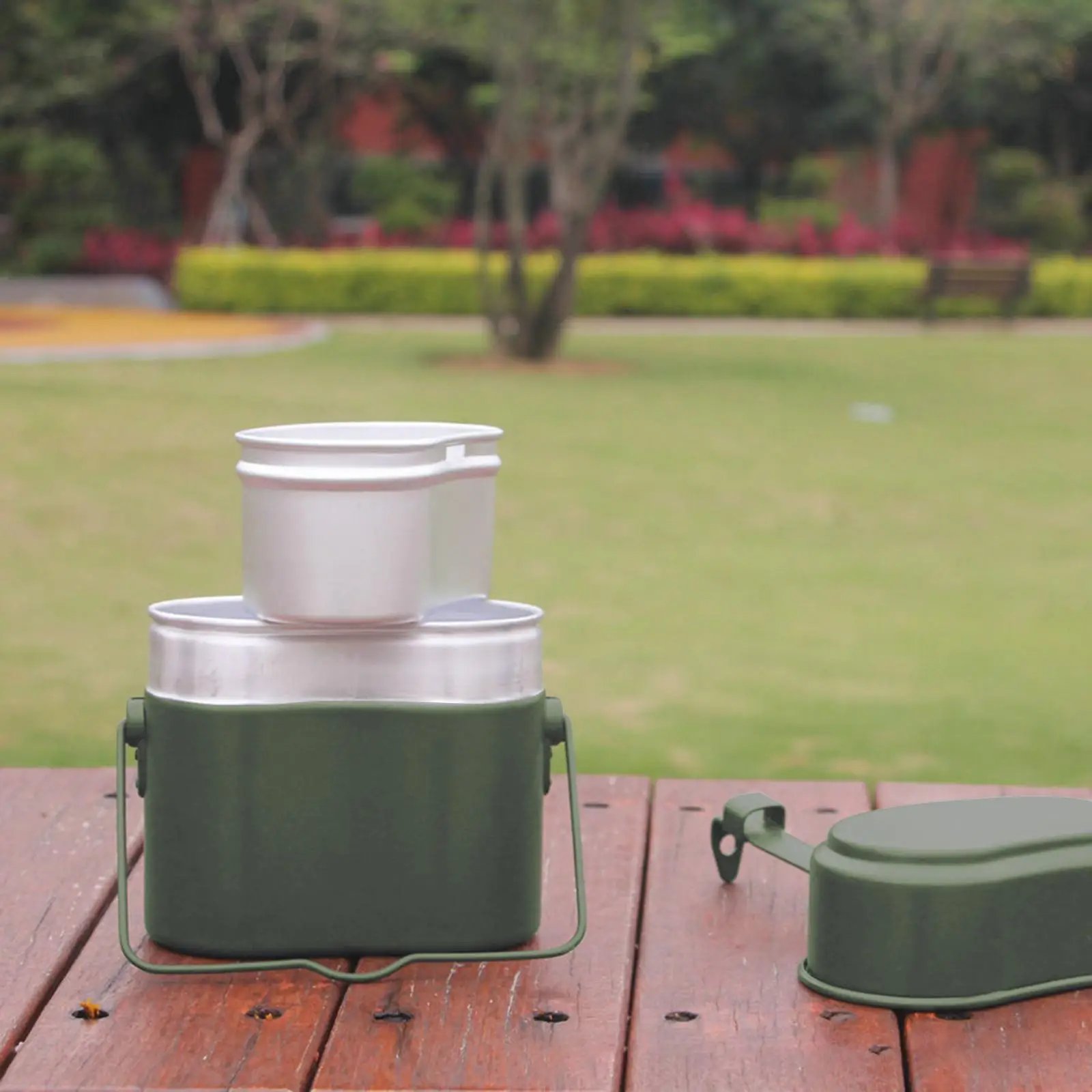 3Pcs Aluminum Alloy Cookware for Camping Outdoor Food Container