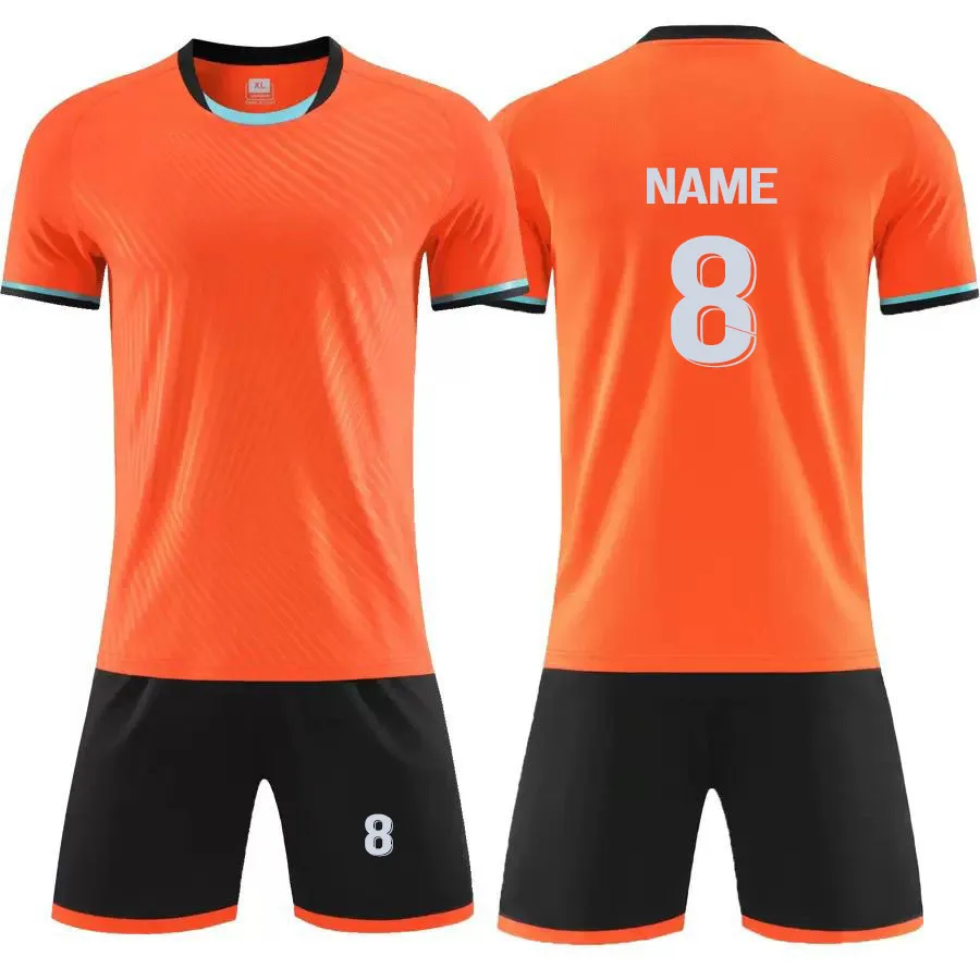 Custom Men Football Jersey Short Sleeve Soccer Uniform Set Professional Throwback Jersey Breathable Football Uniform