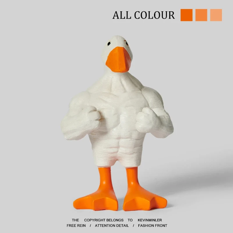 Engraçado dedo médio pato resina estatueta criativo mesa ornamento mordaça presente para amigos mesa de escritório decoração para casa escultura artesanato