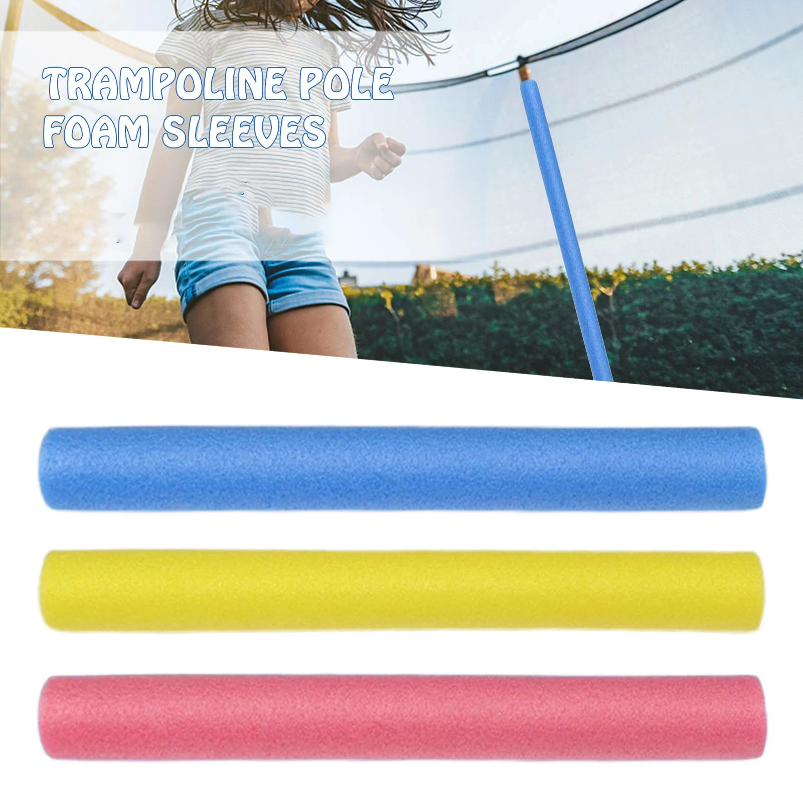 Trampoline Poles Cover Trampolines Pole Foam Sleeves Fence Anti-collision Protection Hollow Round Pipe Fitting Sleeve Column