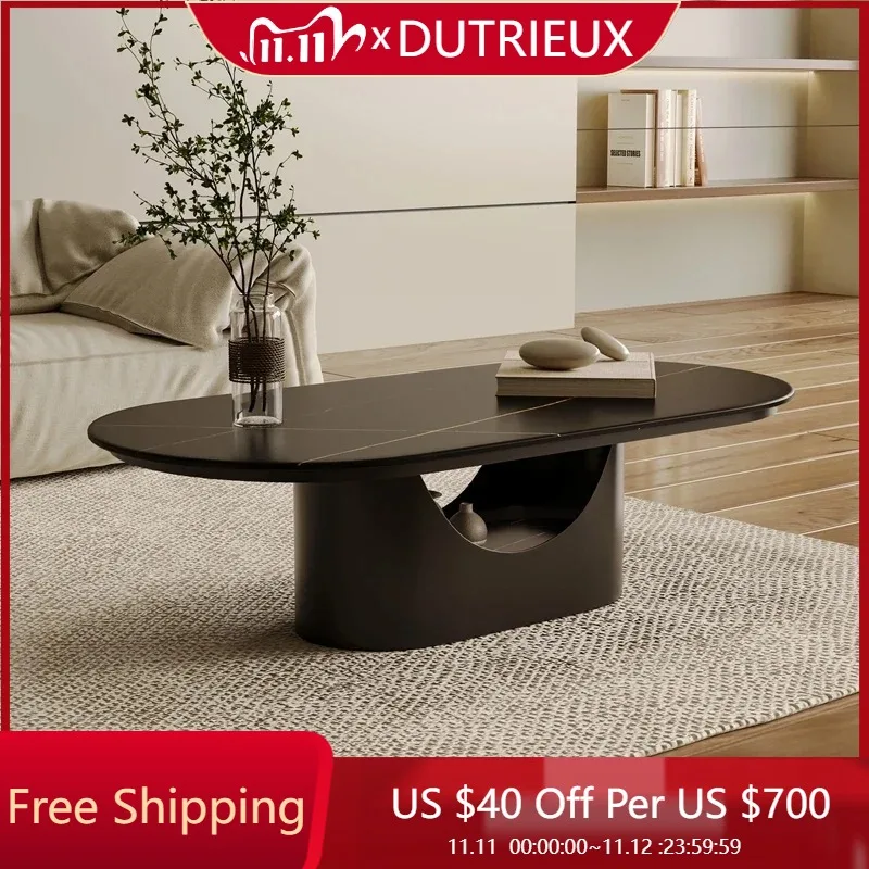 

Vintage Aesthetic Coffee Table Marble Minimalist Unique Trendy Large Size Coffee Tables Modern Nordic Couchtisch Home Decoration