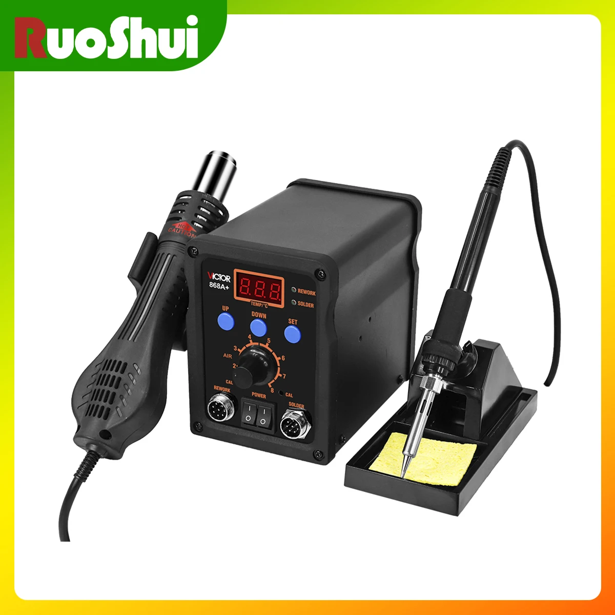 VICTOR 868A+ SMD Microcomputer Digital Display Hot air Soldering Station 700W Power 1celsius Resolution Soldering Iron Station