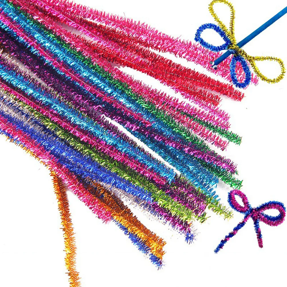 

200 шт. разноцветных гибких стержней с блестками для творчества, развития воображения у детей, набор для украшения дня рождения