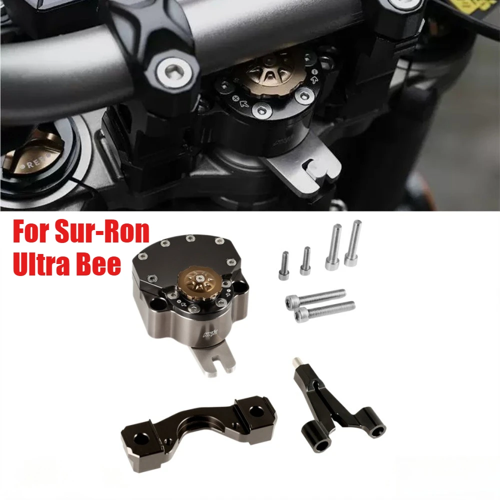 For Sur-Ron Surron Ultra Bee X Steering Damper Bracket Mounting Kit Stabilizer Steering Adjustable Reversed Safety Accessories