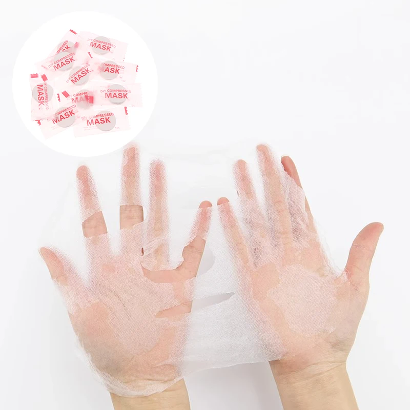 Masque Facial compressé jetable, 50/100 pièces, Portable, Non tissé, serviette pour le visage, pièces de monnaie, tissus enveloppés en coton, nouveauté