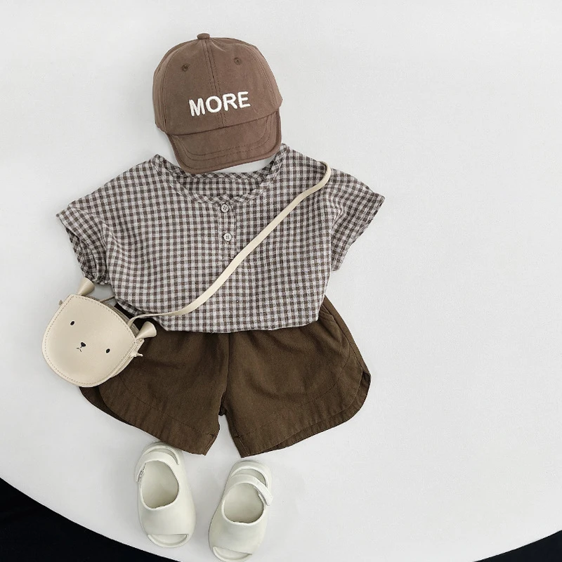 Summer Children Shorts 1-8Y Boys Girls Cotton Daily Short Pants Solid Casual Trousers Korean Toddler Wear Kids Clothing 2024 New