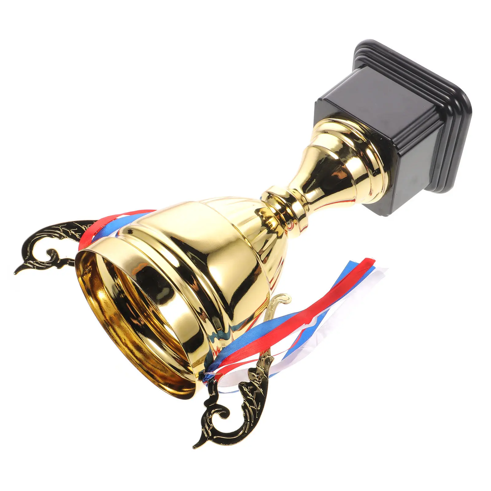 

1 шт. Металлический наградной кубок, золотой, с пластиковым основанием, для спортивных соревнований, школьных игр, приз, 41 см, игровой трофей