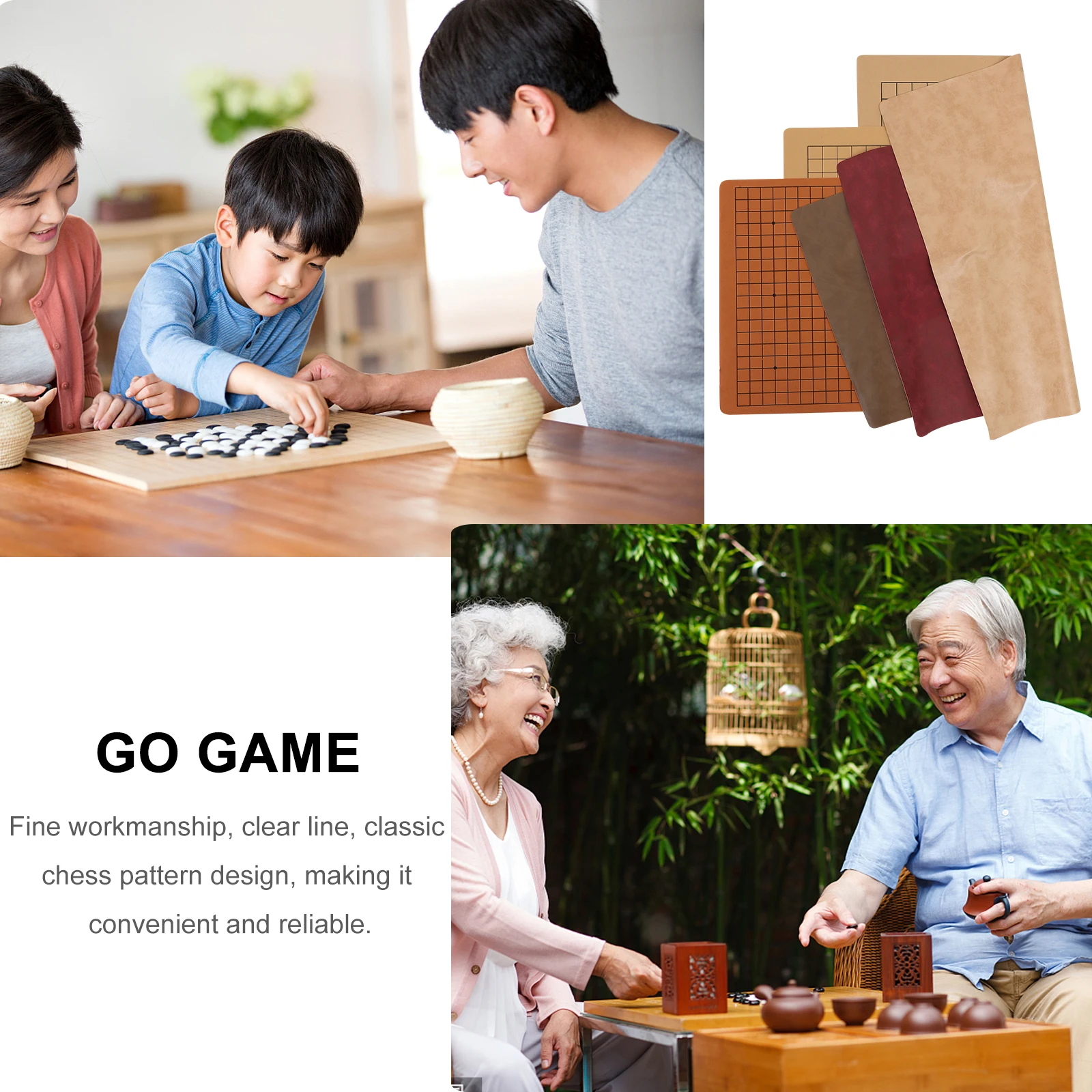 

3pcs Board 5.0 6.0 7.0 Single Side Game Portable Folding Chessboard Kids Toys Travel Game Practical