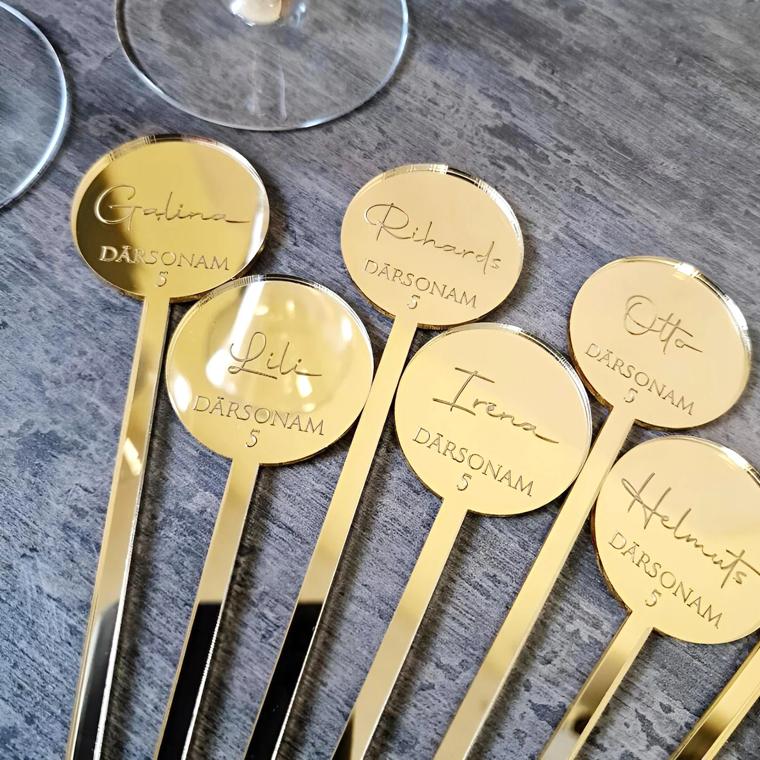 Wedding Drink Stirrers, Customized Text Logo, Party Decoration, Personalized Name, Drink Decor