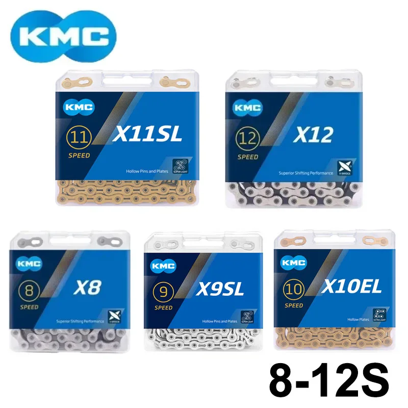 

KMC Bicycle Chain MTB Bike Chain X8 X9 X10 X11 X12 Chain 8 9 10 11 12 Speed 116 118 126L Bike Chain for Shimano Sram Bike Parts