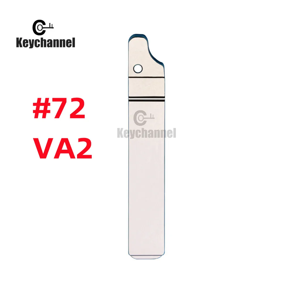 Keychannel 5pcs #72 VA2 Replacement Original Car Flip Remote Key Blade For Renault Citroen Triumph Peugeot Folding Key Blank