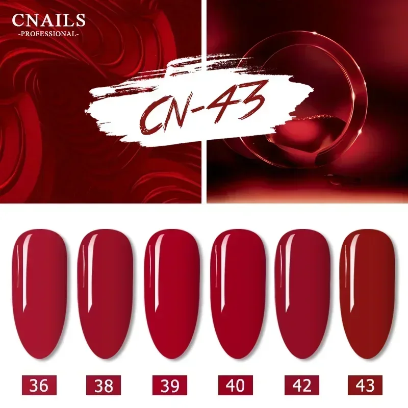 CNails ยาทาเล็บ Noble Red โพลีเล็บเจล UV Multi-Use Top กึ่งถาวร Soak Off Hybrid Nail Varnish Red Series 8ml