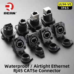 Neutrik's REAN RJ45 CAT5e Ethernet Airtight Connectors / Outdoor IP65 Network Feedthrough Receptacle 90°UP / Horn Type Socket