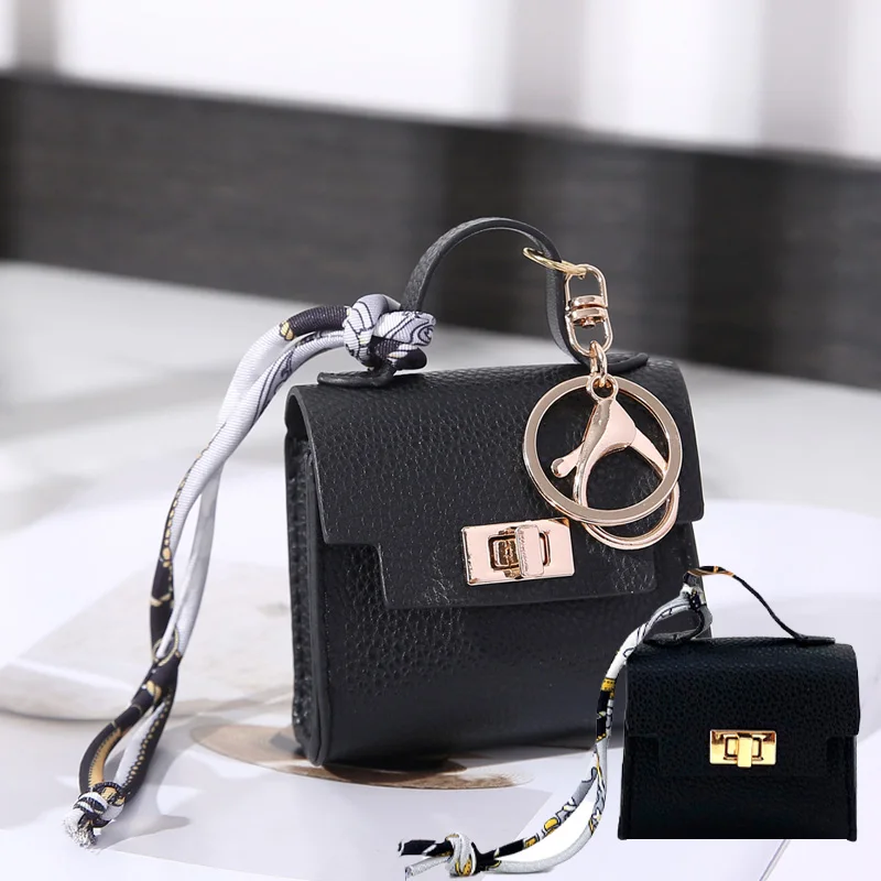 Mini Hanging Small Home Light Luxury New Fashion Decoration  Envelope Headphone Leather Purse Leather Pendant Mini  Keychain