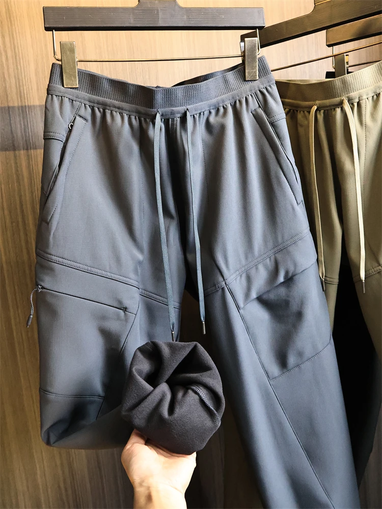

Мужские уличные мягкие спортивные повседневные брюки с функцией Thiened Fce, осенне-зимние водонепроницаемые модные брюки с прямыми штанинами