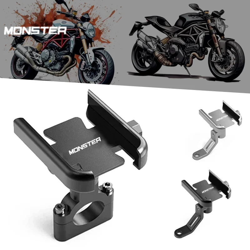 

Новый для DUCATI Monster 950 1100 1200 821 796 696 695 мотоциклетный держатель для мобильного телефона GPS-навигатор подставка зеркало кронштейн на руль