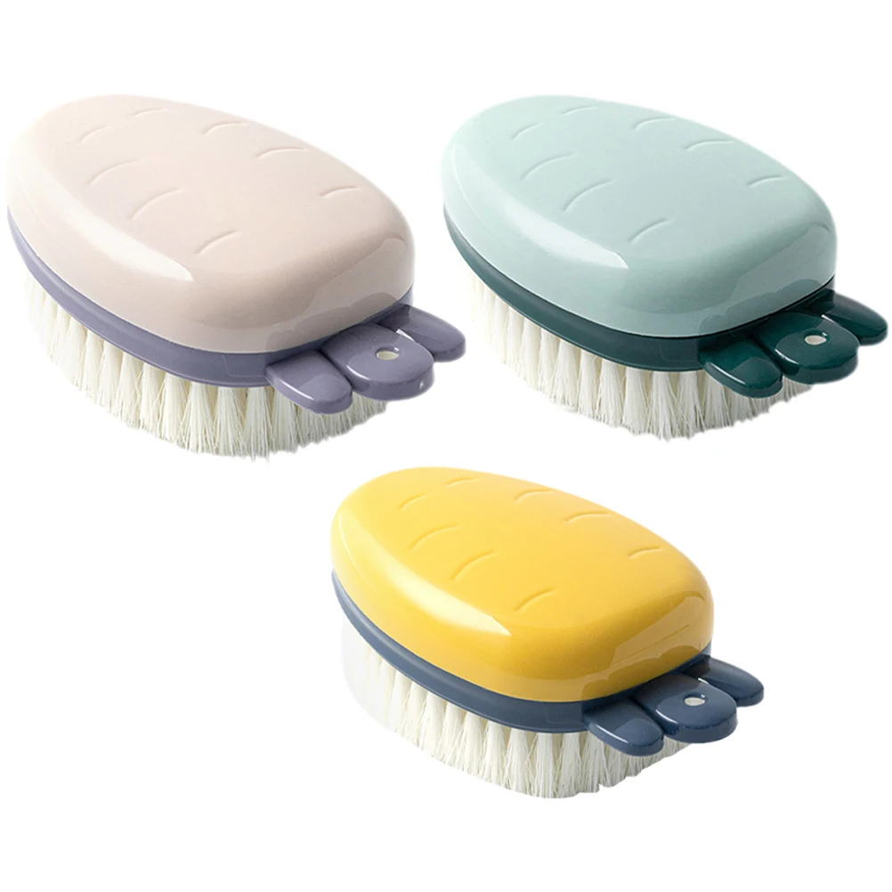 

3pcs Carrot Shoe Brush Soft Bristles for Cleaning Shoes Clothes Bath Tub Sponge Sneaker Brushes Laundry Scrub Garment Hat