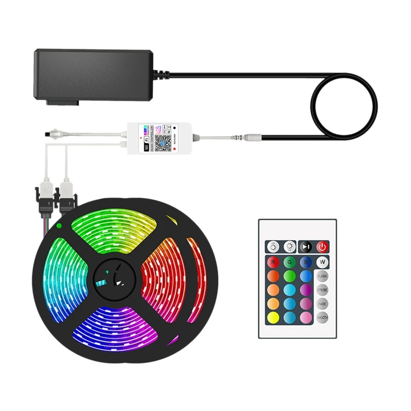 

SMD 5050 RGB LED Lights With Remote Control Smartphone App To Control LED Lights For Bedroom Bar Room DIY 40M