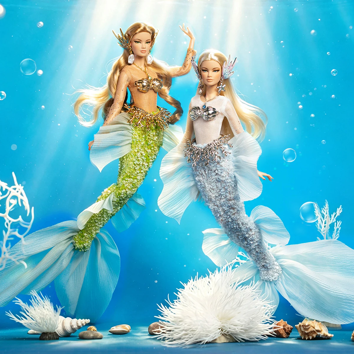 1/6 Supermodel Doll Elegant Mermaid Series 32cm Xianxian Princess Sweet Sequin Fishtail Skirt+Jewellery+Shoes+FR Doll Set Gifts