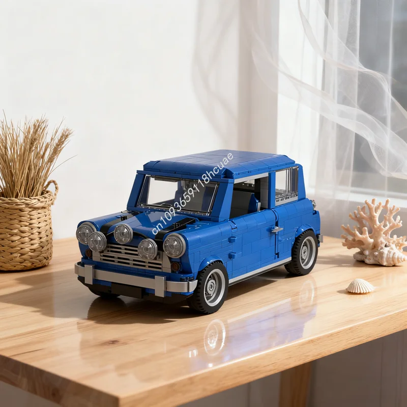 

1174pcs MOC Classic Mini The Italian Job Blue Iconsed Model Building Blocks Assemble DIY Idea Christmas Gifts Brick Toy Birthday