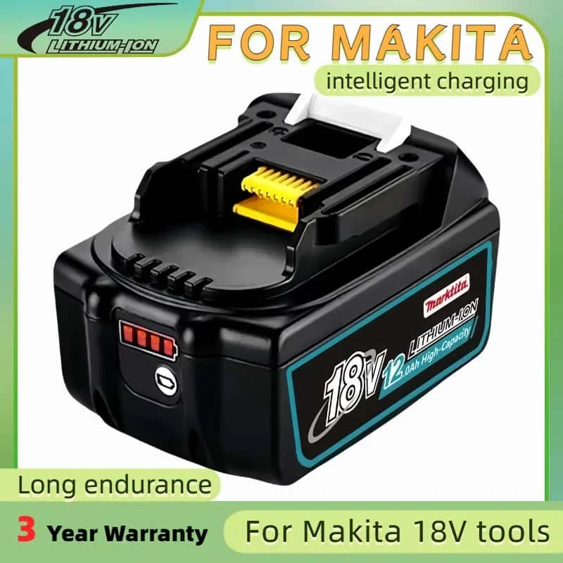 

100% Original 18V Rechargeable power tool Battery For Makita DDF487 DTD173 DTW700 DGA404 Replaceable Li-ion 18v battery 12.0Ah