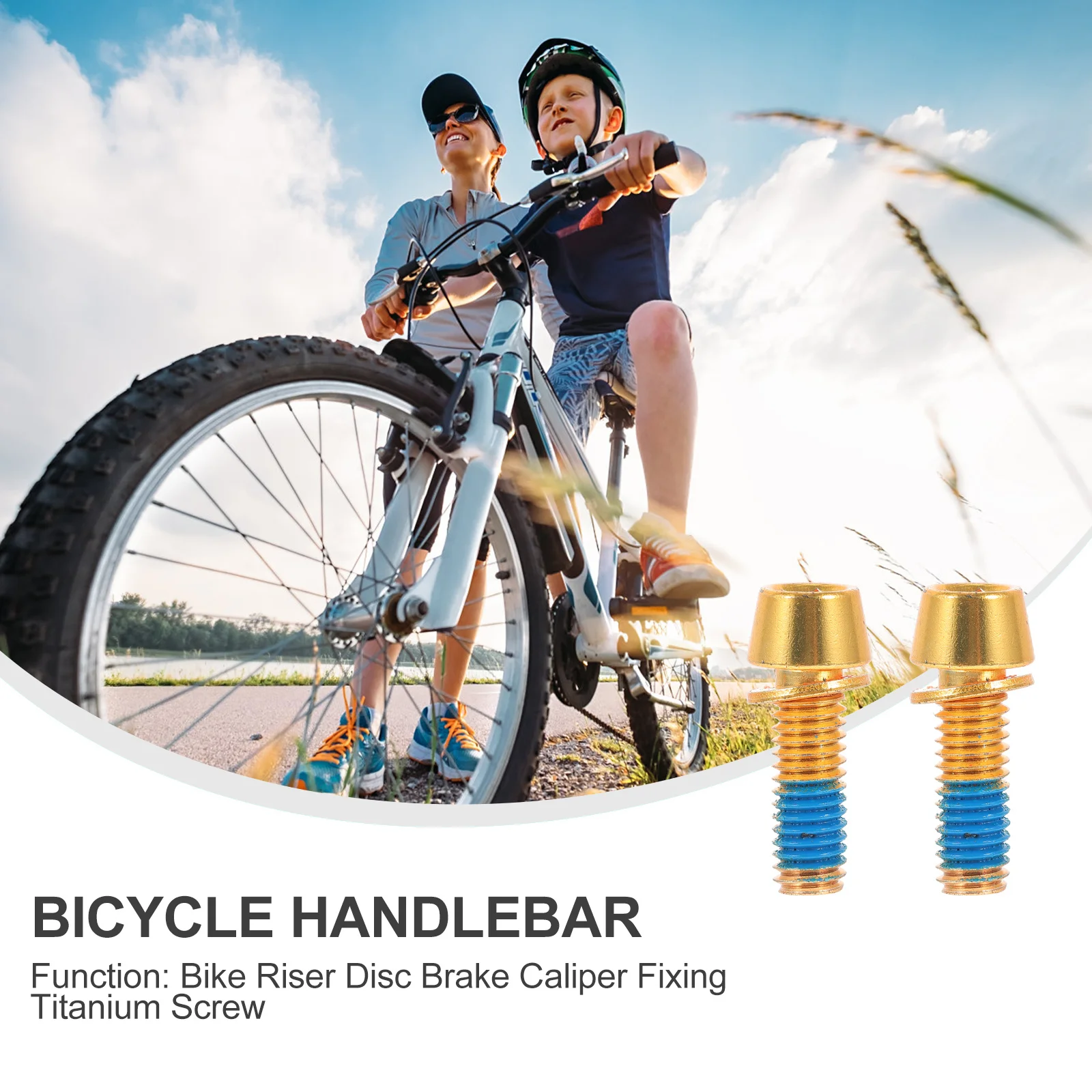 

6Pcs Titanium Alloy Bike Rotor Bolts Sturdy Disc Brake Screws Cycling Accessories Replacement Parts for Bike Disc Brake Screws