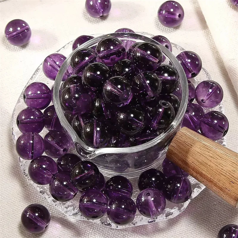 8mm 50/Lot Round Smooth Clear Multicolor Crystal Glass Loose Beads Wholesale For Jewelry Making DIY Charms Bracelet Necklace