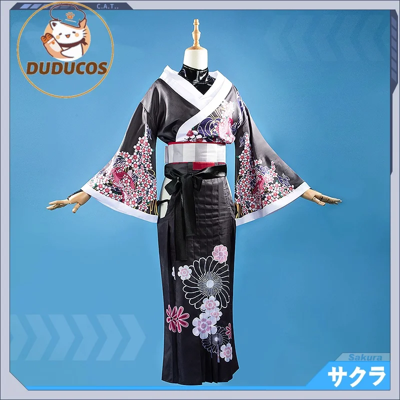 사쿠라 코스프레 의상 게임 승리의 여신: NIKKE DUDU-SR 여성 기모노 정장 코스프레 사쿠라 의상