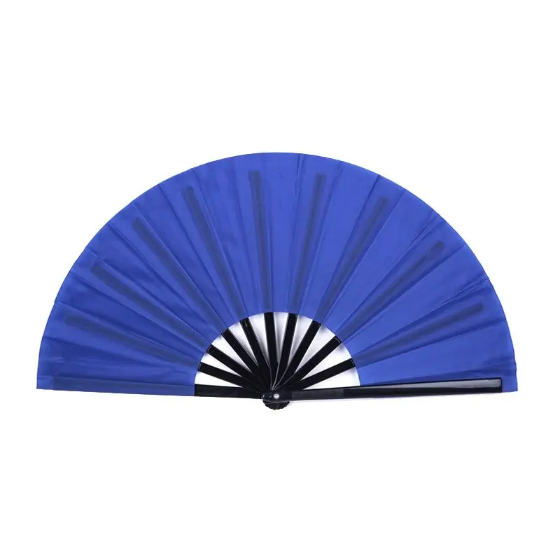 New Chinese Style Large Folding Hand Fan Plastic Fabric Fans Men Women Festival Dance Gift Wedding Fan Stage Performance Decor