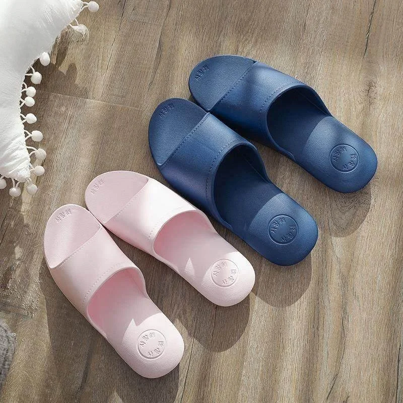 2026 New Women's Slippers Summer Bathroom Anti-slip Home Slippers Bath Thick Bottom Couples Indoor Cool Slippers EVA Material