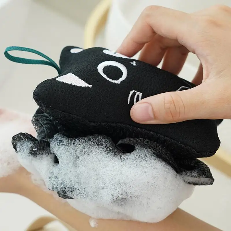 New Soft Bath Scrub Bath Ball Body Clean Bath Puff Bathroom Supplies Flower Scrubbing Bubble Shower Mesh Sponge Back Brush