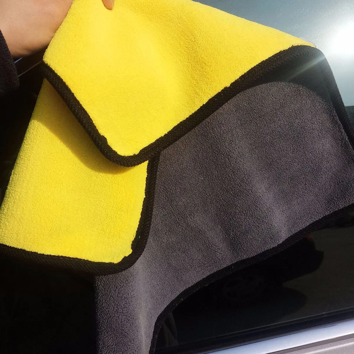 Microfiber Car Wash Towel Thickened Cleaning Cloth 40x40cm Ultra Absorbent Scratch Proof for Car Truck Motorcycle Drying