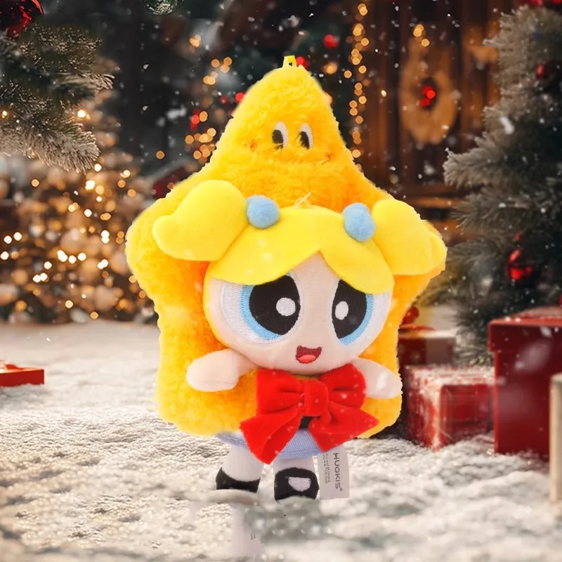 In Stock The Powerpuff Girls Seasonss Christmas Tree Doll Anime Figure Kawaii Plush Toys Blossom Bubbles Prop Kids Birthday Gift