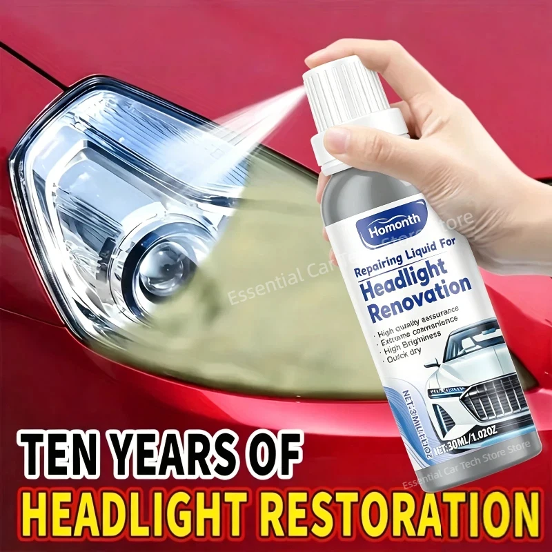 Car Headlight Restoration Kit Headlight Cleaner And Polisher Remove Yellow Stain And Oxide Layer Improve The Brightness Of Light