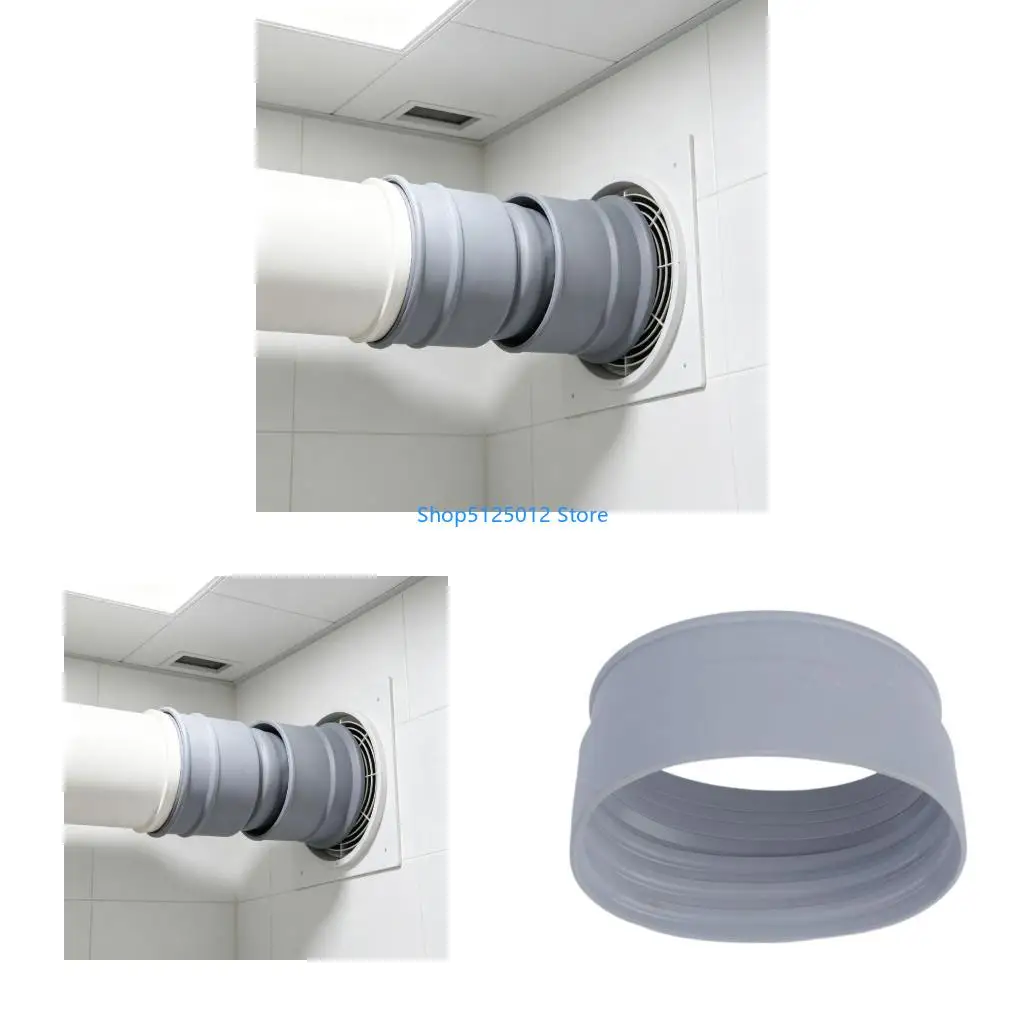 G8TC Round Airflows Duct Coupler 10cm for Bathroom Exhaust Repair Use