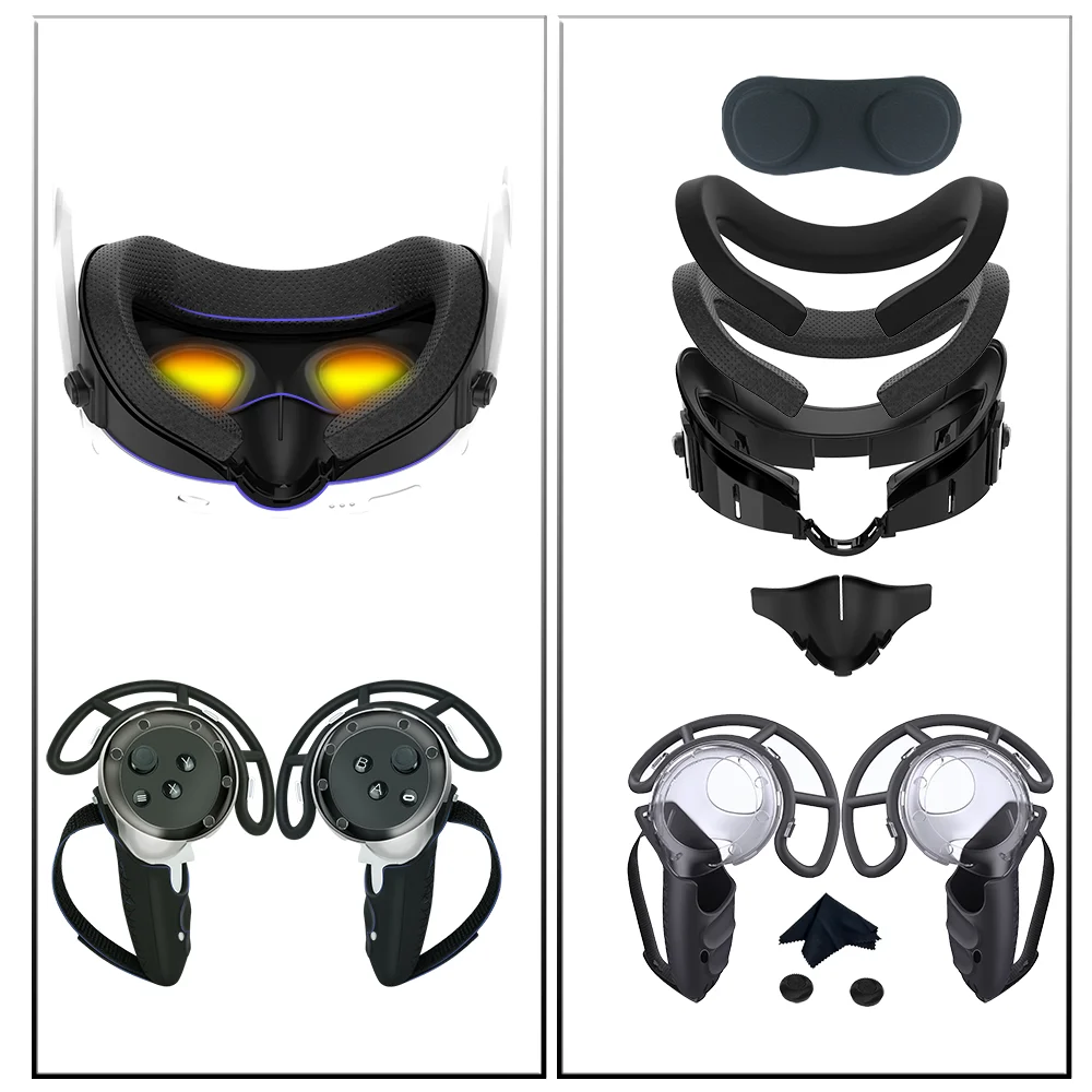 Controller protective cover set suitable for Meta quest 3 replacement bracket breathable mask with blackout nose collision prote