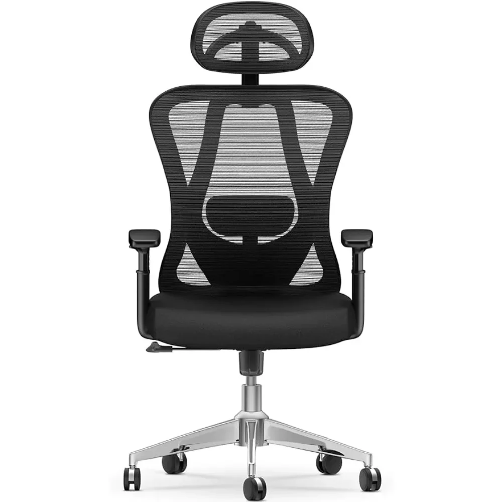 

Computer Chair With 3D Adjustable Armrest and Headrest 2D Lumbar Support Office Chairs 135° Rocking Backrest for Home Office