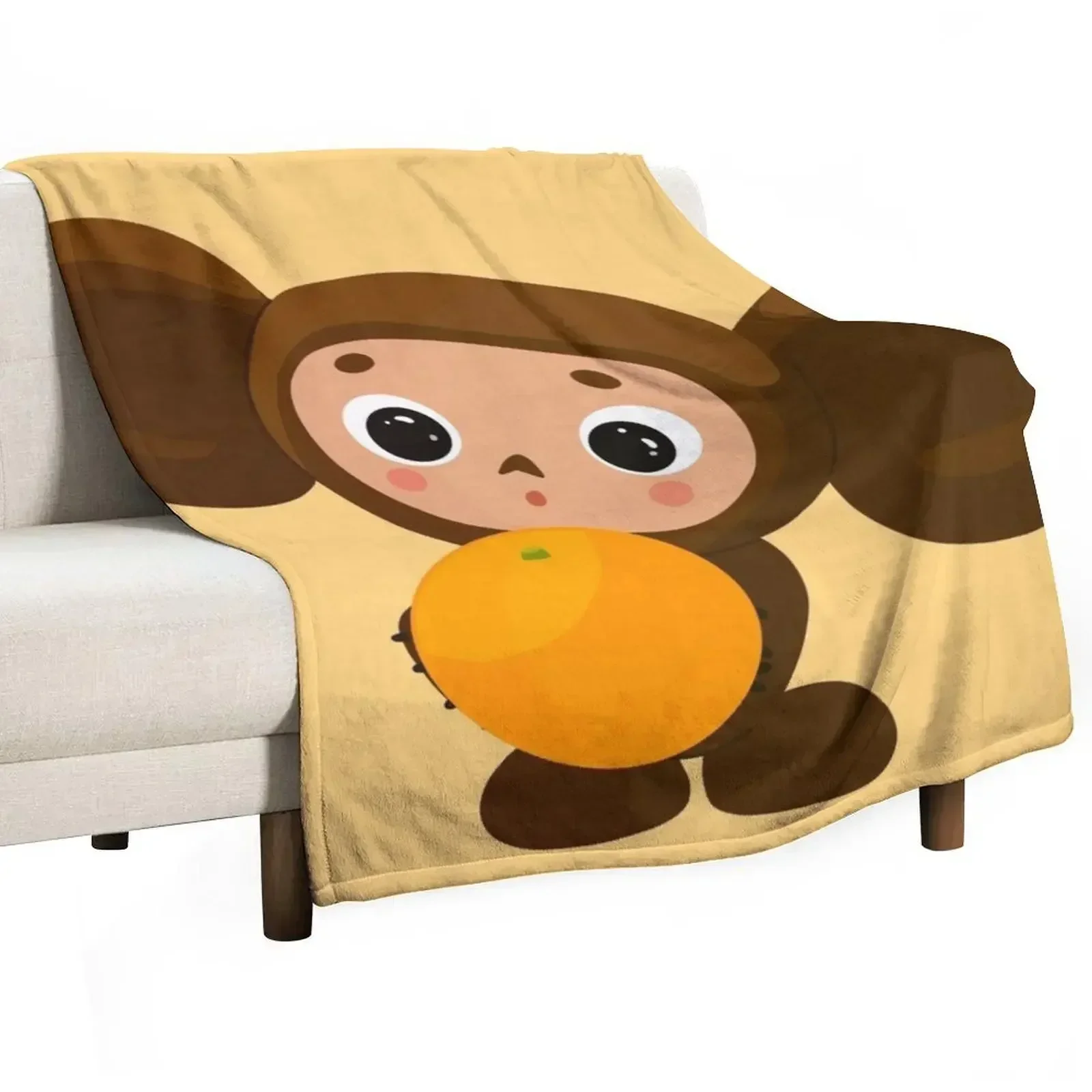 Cheburashka Throw Blanket christmas gifts christmas decoration Winter beds warm winter Retros Large Blankets