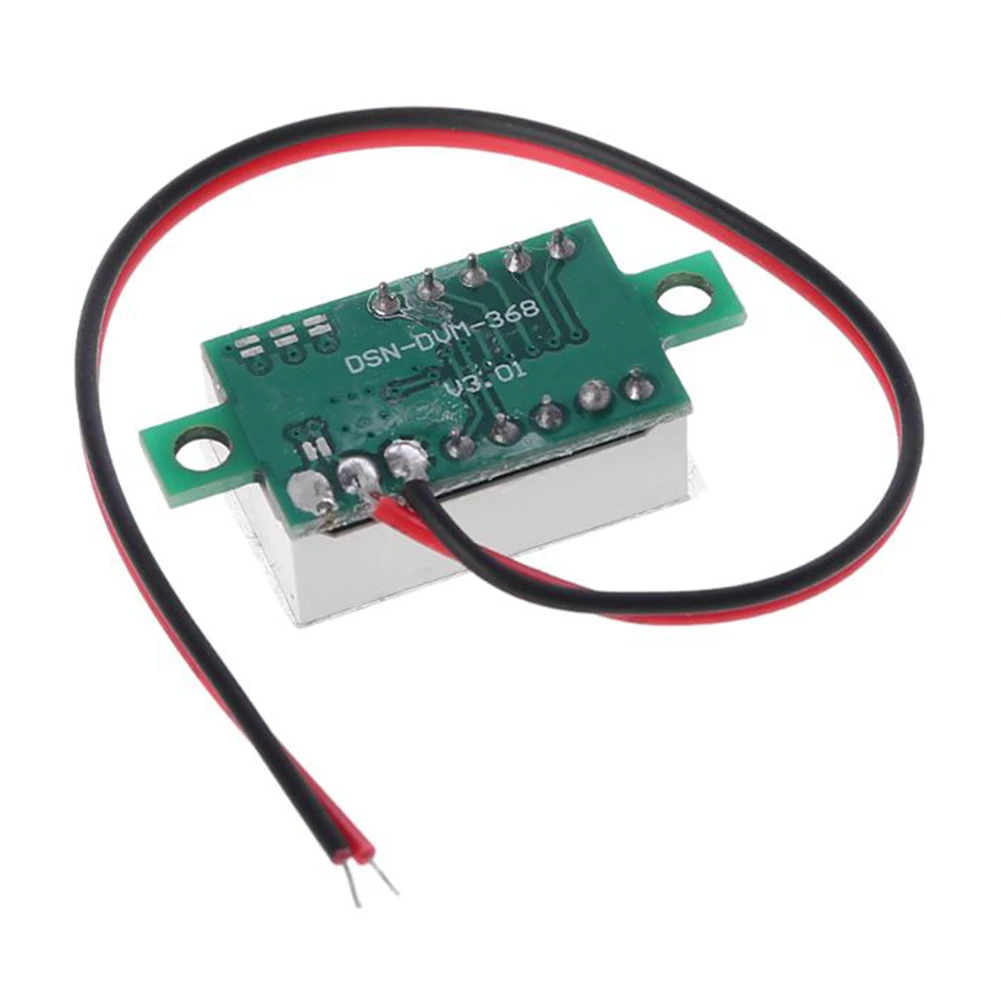 0.36 Polegada led digital mini voltímetro 2 fios dc 4.5v-30v volts detector monitor painel azul/vermelho/verde display led
