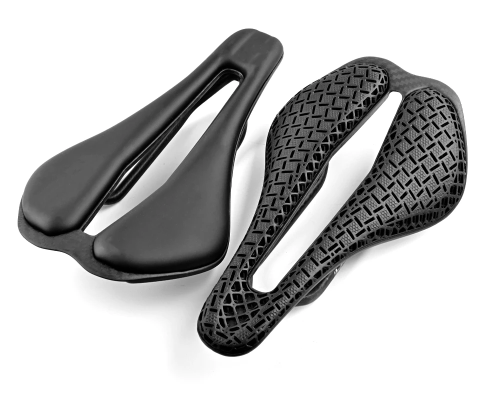 GOLDIX Rennradsattel 3D-Druck Ultraleichte Carbonfaser-Basisplatte und TPU-Druck Vorderseite / EVA-Leder-Optionen – Detail 4