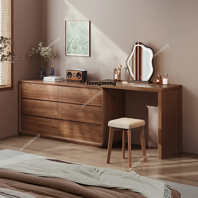 MM02 New Style Solid Wood Makeup Vanities Cabinet Integrated Bedroom Simple Makeup Vanities Corner Dressing Table Furniture Tabl