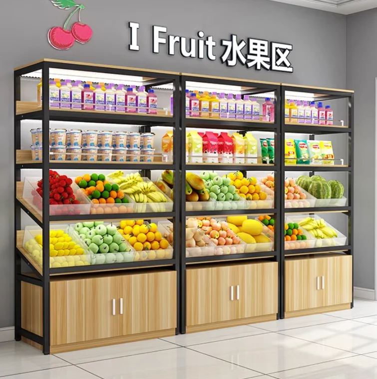 

Snack shelves display rack Roasted goods store bulk dried fruit display cabinet