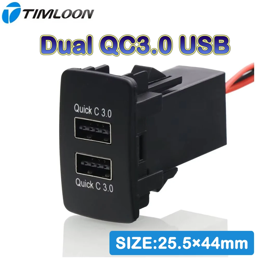 Car Quick Charge Dual QC3.0 USB Interface Socket Use for Honda, Civic, Spirior, CRV, Fit Jazz, City, Accord.