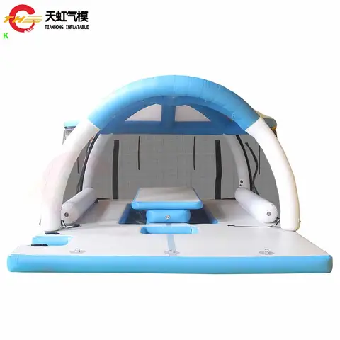 Kommersiell uppblåsbar plattform flytande fritidsbord uppblåsbar vattenöbrygga för fester underhållningsutrustning 8 best sales uppblåsbar flytande ö - №5