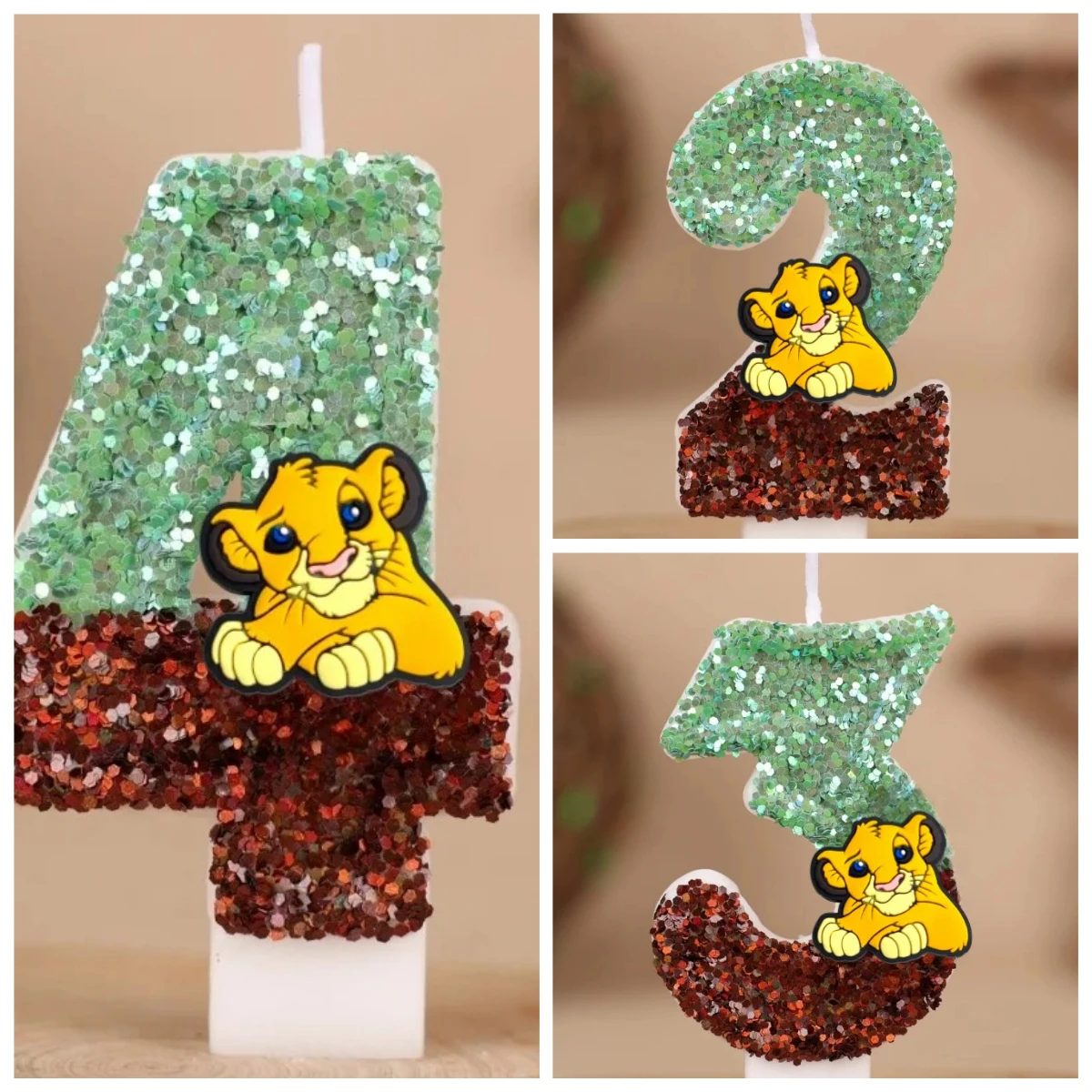 Cartoon Der König der Löwen Simba Digitale Kerze Nummer 0-9 Kinder Geburtstag Kuchen Dekoration Lieferungen Anime Party Zubehör Liefert