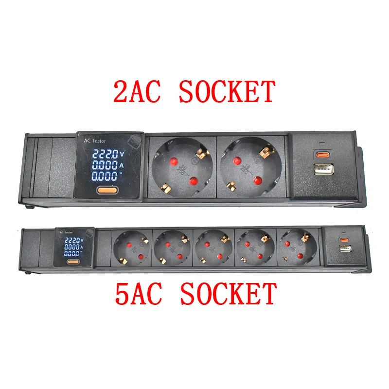 wireless C14 POT PDU power strip Voltage Detector EU output socket Network Cabinet Rack Switch TP-C 15W charging port
