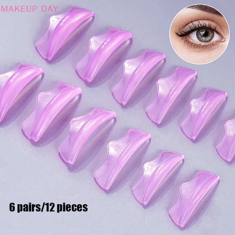 12pcs Eyelash Perming Curler Lift Pads Eyelash Pads RodsLash Lift Silicone For Makeup Beauty Tool Extenion Accessories